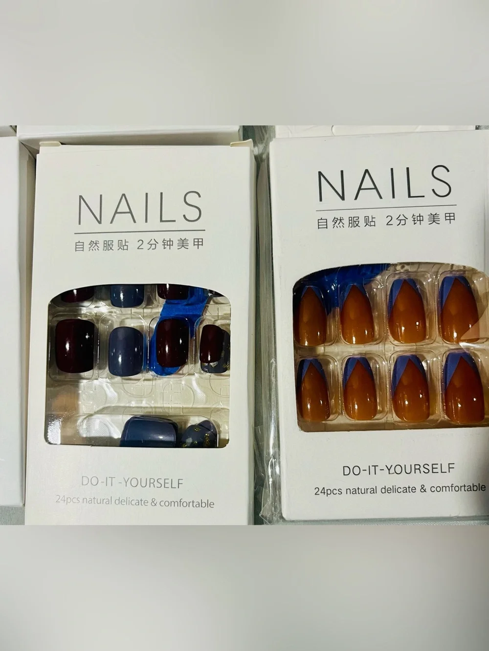 8 Pack- Do-It-Yourself Press-On Nail Set - Assorted Colors